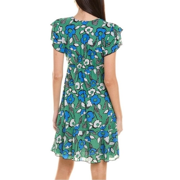 Cabi Green and Blue Floral Celebrate Dress Reversible sz Small wedding occasion - Picture 2 of 8